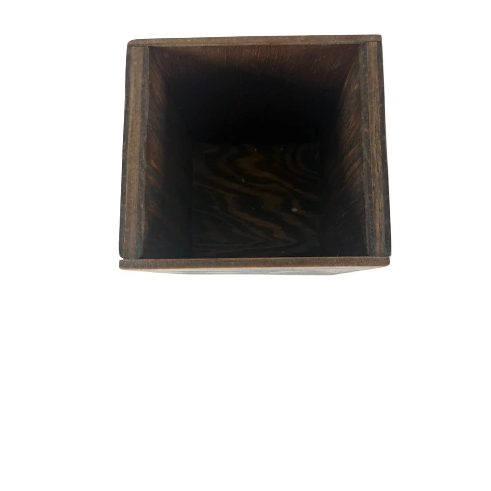 Unbranded Wooden Moose Storage Box Home Decor Brown Excellent Rustic Lodge Cabin